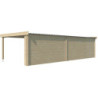 Chalet Moderne 21,09m² en bois massif 44mm+extension 400cm Gardenas