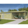 Chalet Moderne 21,09m² en bois traité 44mm+extension400cm Gardenas