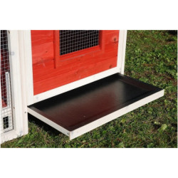 Clapier en sapin corail - espace grillagé et maison - Cottage Animals