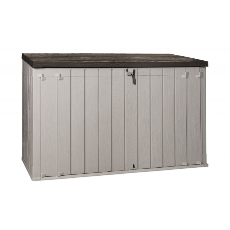 Coffre de jardin - Taupe/marron - résine - 2770L - Storaway plus 3XL