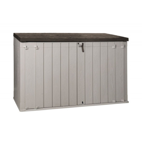 Coffre de jardin - Taupe/marron - résine - 2770L - Storaway plus 3XL