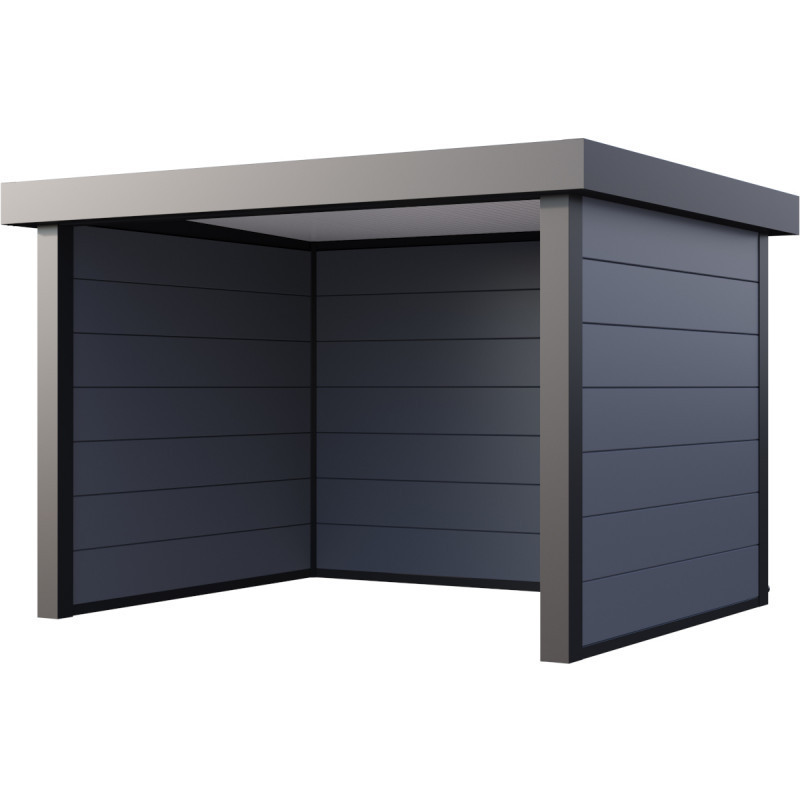 Auvent de jardin 10,7m² Singolo 3630 Telluria en acier gris clair