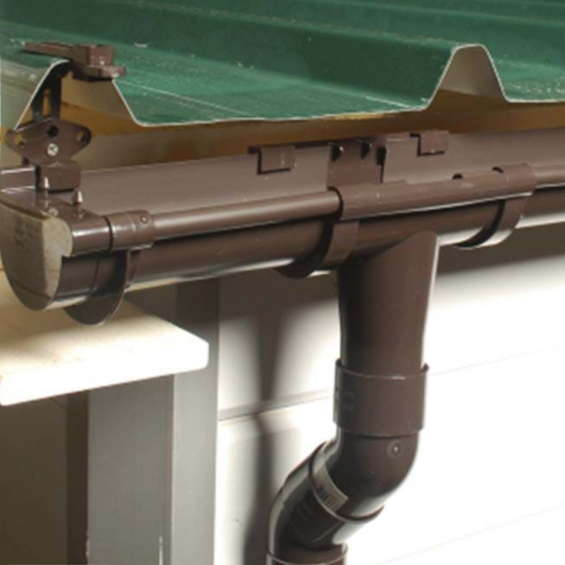 Gouttières 605cm en PVC pour garages en bois toit plat Gardenas