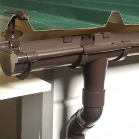 Gouttières 805cm en PVC pour garages en bois toit plat Gardenas