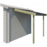 Abri bûches - Gardenas 194x140cm en bois traité et toit en acier