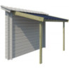 Abri bûches - Gardenas 294x140cm en bois massif et toit en acier