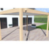 Pergola en alu aspect bois - lames blanches - store - 3x4m Ombrea