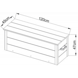 Coffre de jardin 240L - bois composite - plancher - Woodlife Garden