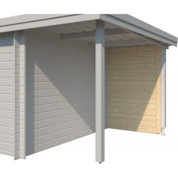 Paroi arrière extension abri Oregon 150cm en bois massif Gardenas