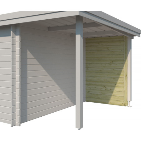 Paroi arrière extension abri Oregon 150cm en bois traité Gardenas