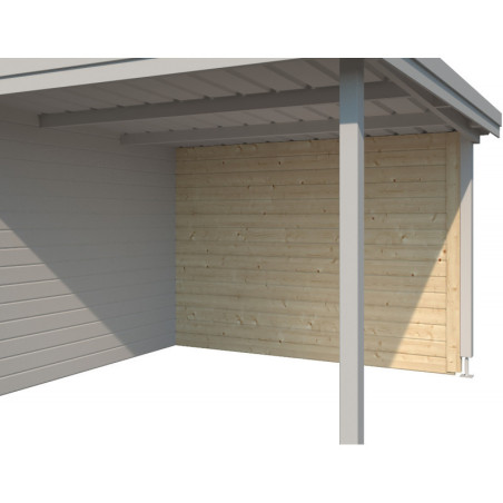 Paroi arrière extension abri Oregon 300cm en bois massif Gardenas