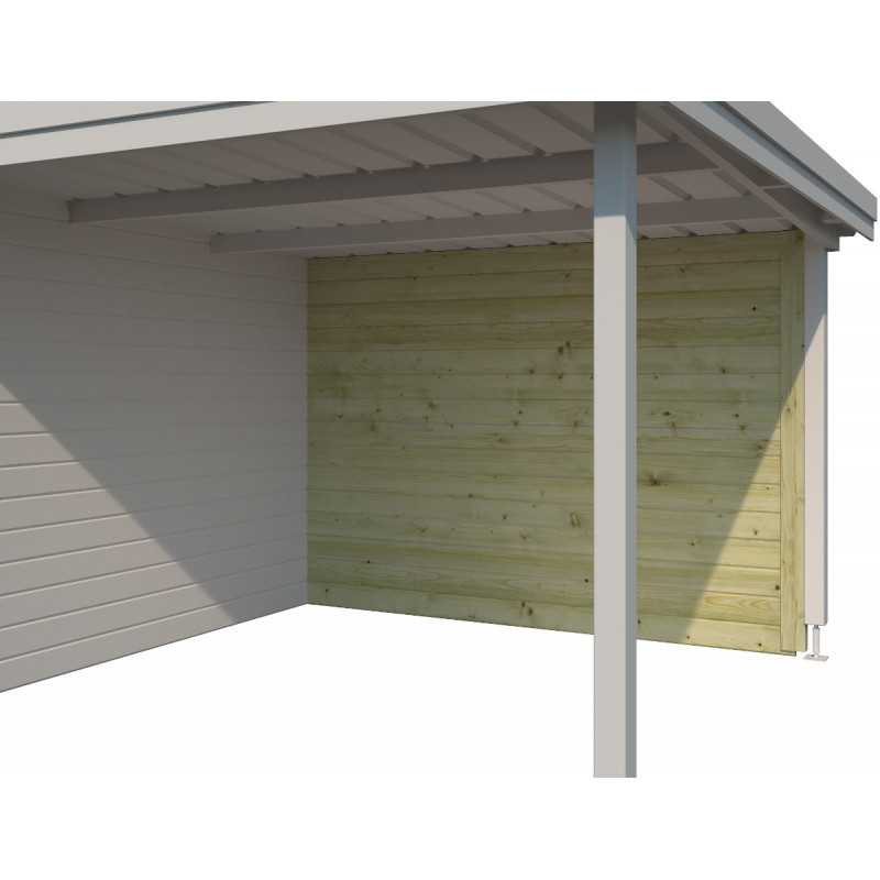 Paroi arrière extension abri Oregon 300cm en bois traité Gardenas