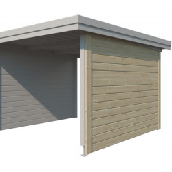 Paroi latérale extension abri Oregon 295cm bois massif Gardenas