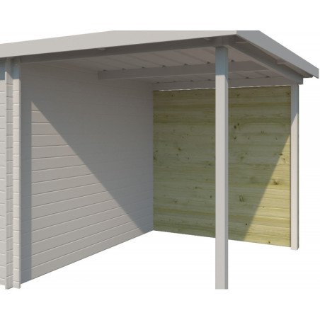 Paroi arrière extension abri Umea 200cm en bois traité Gardenas