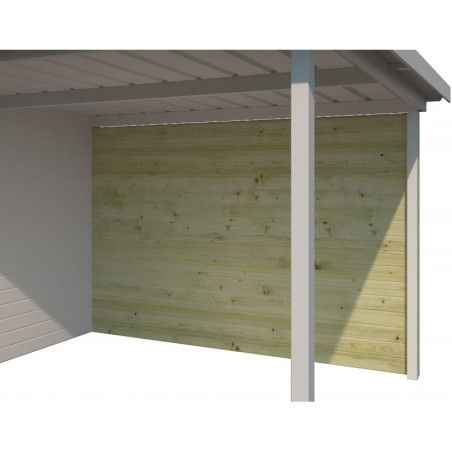 Paroi arrière extension abri Umea 300cm en bois traité Gardenas