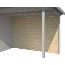 Paroi arrière extension abri Kasuko 285cm en bois massif Gardenas