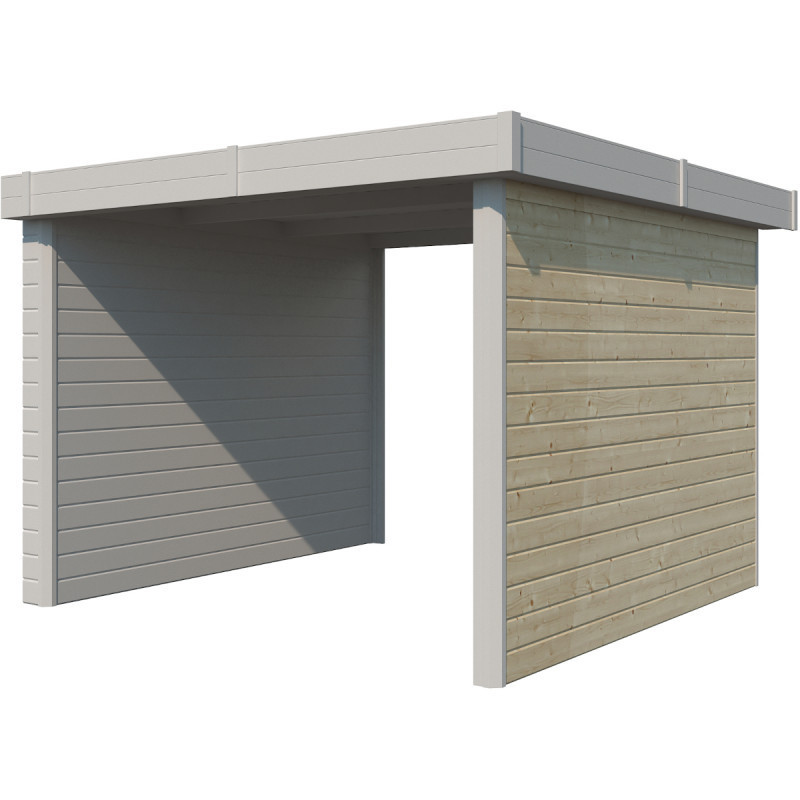 Paroi latérale extension abri Kasuko 295cm bois massif Gardenas