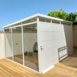 Panneau totalement vitré pour bureau de jardin Everbox