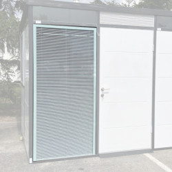Paroi vitrée avec store vénitien pour burea atelier de jardin Everbox