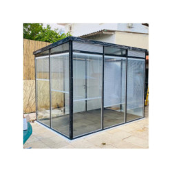 Paroi vitrée avec store vénitien pour burea atelier de jardin Everbox