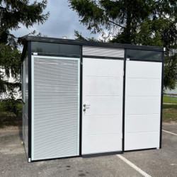 Paroi vitrée avec store vénitien pour burea atelier de jardin Everbox