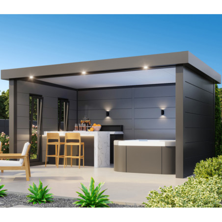 Auvent de jardin 17,1m² Singolo 4836 Telluria en acier anthracite