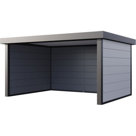 Auvent de jardin 17,1m² Singolo 4836 Telluria en acier gris blanc