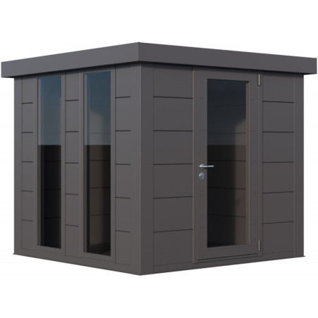 Pavillon en acier galvanisé anthracite 5,7m² Luminato - Telluria
