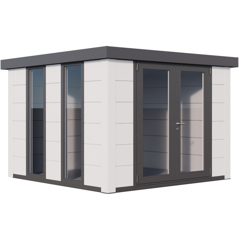 Pavillon en acier galvanisé blanc 8,9m² Luminato - Telluria