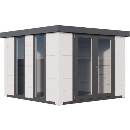 Pavillon en acier galvanisé blanc 8,9m² Luminato - Telluria