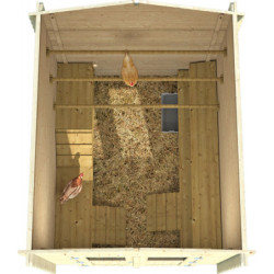 Abri de jardin deux pans en bois massif 3,86m² madriers 28mm Eden