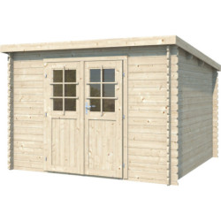 Abri de jardin 7,4m² en madriers de 28mm - toit monopente - Eden