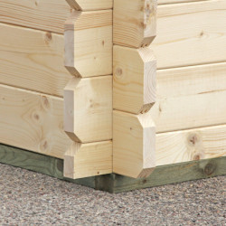 Abri de jardin 10,48m² en madriers de 28mm toit monopente - Eden