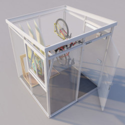 Bureau panneaux modulaires isolé 4m2 Everbox