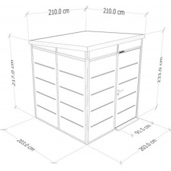 abri panneaux modulaires avec isolation 4m2 Everbox