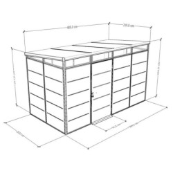 abri panneaux modulaires isolés blanc 8m2 Everbox