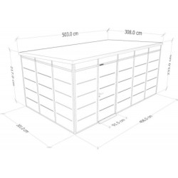 abri panneaux PVC modulaires isolés 15m2 Everbox