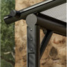 Pergola Harmonie en aluminium gris - adossée - 3x2m - Pergofrance