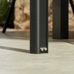 Pergola Harmonie en aluminium gris - adossée - 3x2m - Pergofrance