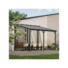 Pergola - Harmonie en aluminium , adossée gris anthracite - PERGOFRANCE