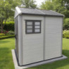 Abri de jardin HDPE beige 4,97m² avec plancher - Jôbu