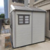 Abri de jardin HDPE beige 4,97m² avec plancher - Jôbu