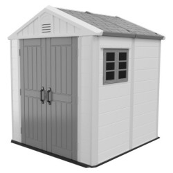 Abri de jardin HDPE beige 4,97m² avec plancher - Jôbu