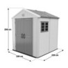 Abri de jardin HDPE beige 4,97m² avec plancher - Jôbu