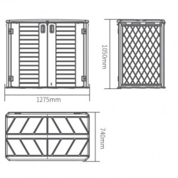 Armoire de Jardin Sunlife en Résine Beige 105cm Jôbu | Rangement Extérieur