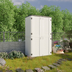 Armoire de jardin SunLife 40mm beige - Polyéthylène HD - H202cm Jôbu