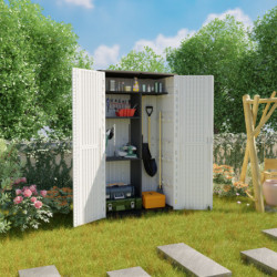 Armoire de jardin SunLife 40mm beige - Polyéthylène HD - H202cm Jôbu