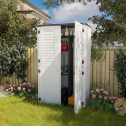 Armoire de jardin SunLife 40mm beige - Polyéthylène HD - H202cm Jôbu