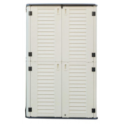 Armoire de jardin SunLife 40mm beige - Polyéthylène HD - H202cm Jôbu
