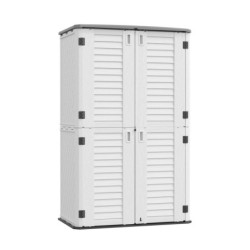 Armoire de jardin SunLife 40mm beige - Polyéthylène HD - H202cm Jôbu